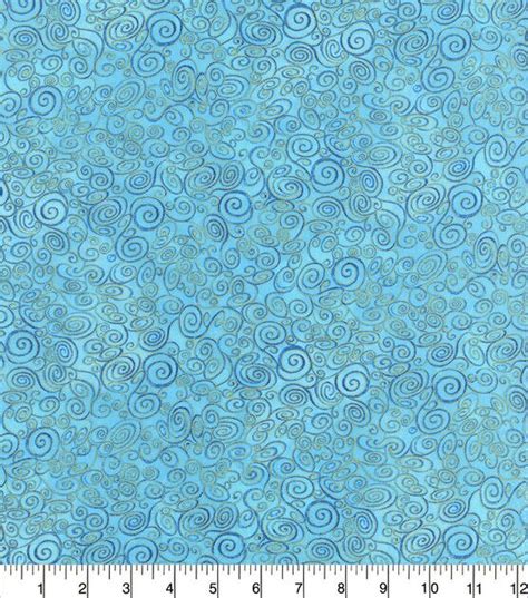 metallic fabric site joann.com|Hi Fashion Teal Swirls Premium Metallic Cotton Fabric .